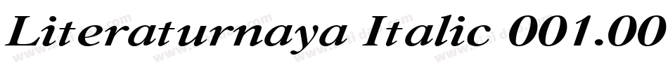 Literaturnaya Italic 001.001字体转换